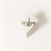 Anello Donna in Oro bianco Diamante Monaldi Gioielli ELI10196